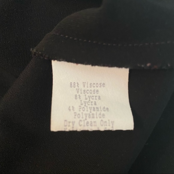 Lafayette 148 Knit 3/4 Sleeve Black Top - 10 - Picture 6 of 9